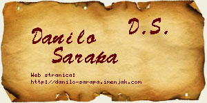 Danilo Sarapa vizit kartica